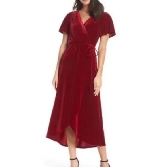 chelsea28 velvet midi dress